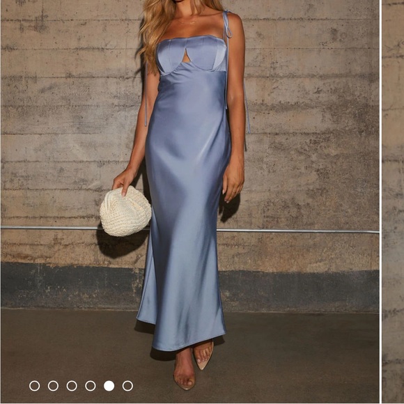 Summer somewhere midi slip dress, blue 💙 - Picture 5 of 7